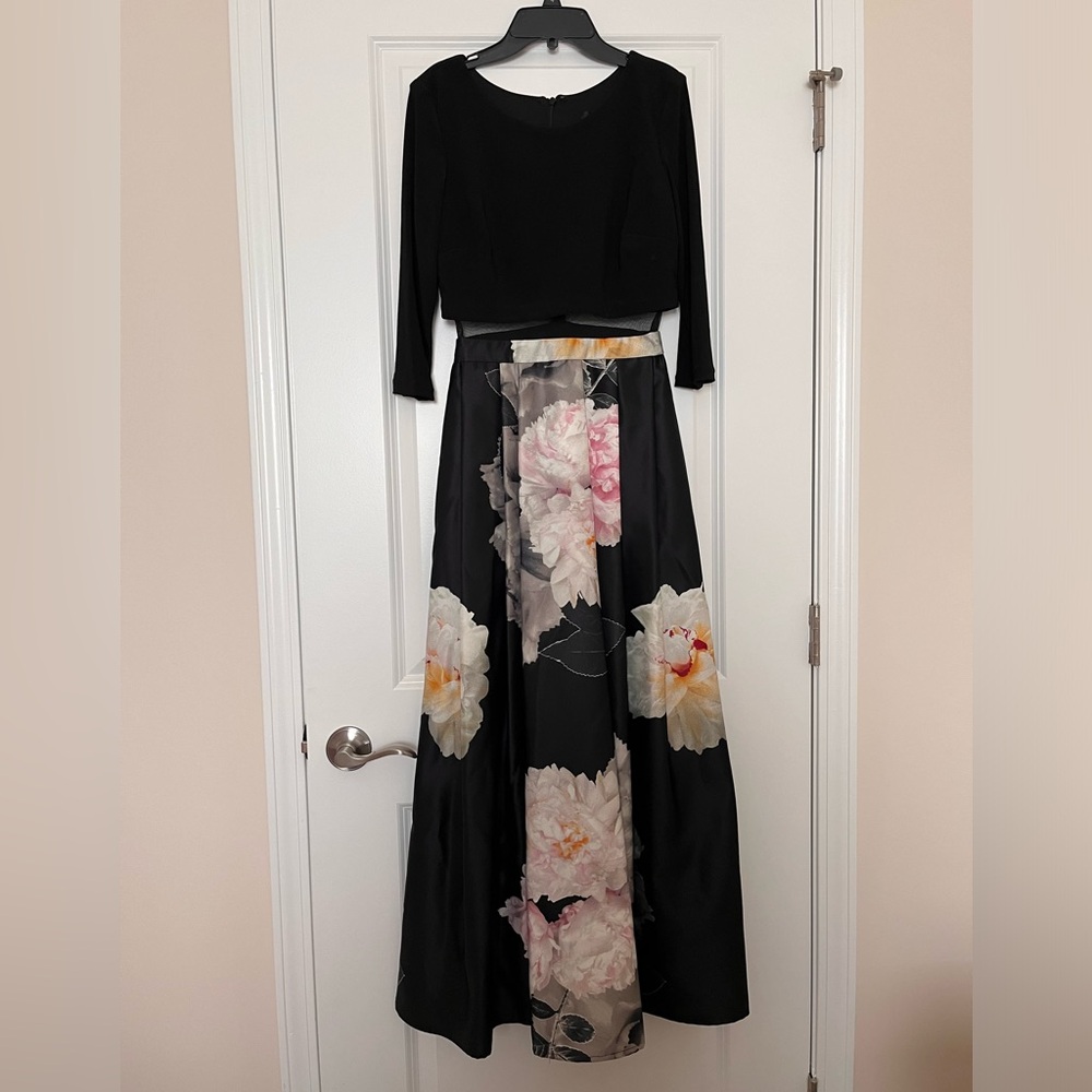 Black Floral Formal Dress